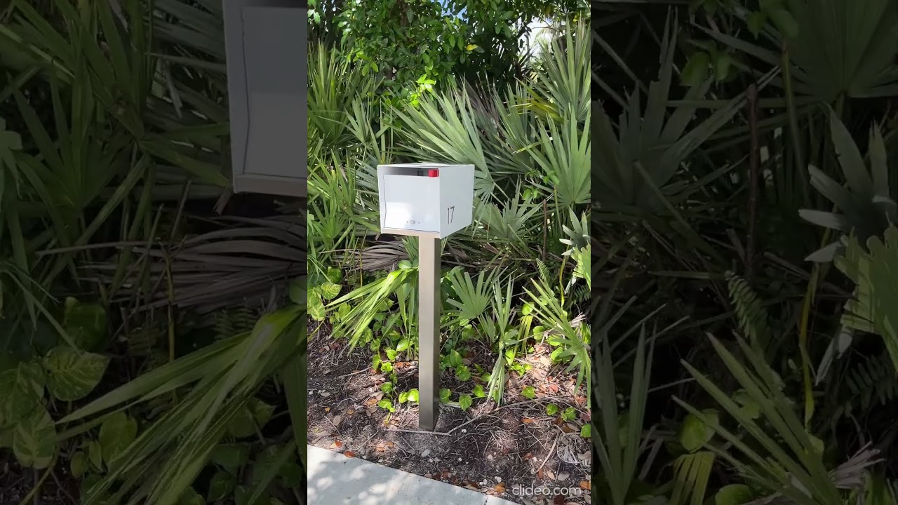 Tedstuff UptownBox Arctic White Modern Mailbox &ndash; Sleek & Stylish with Address Numbers