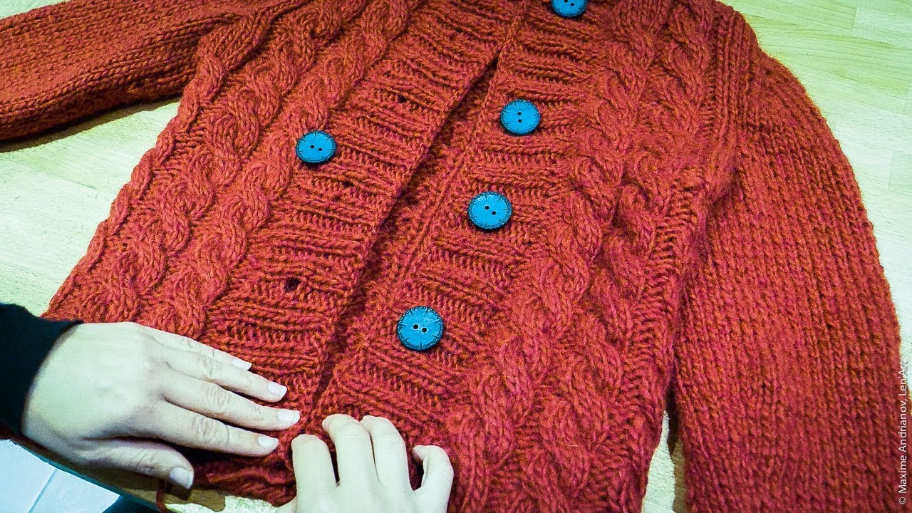 Veste avec torsades 5/5 — Finitions