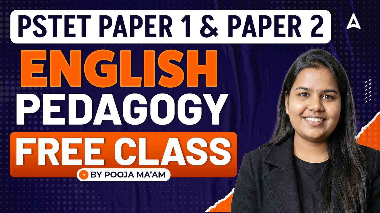 PSTET Paper 1 & 2 Preparation 2026 | PSTET English Pedagogy Class By Pooja ma'am