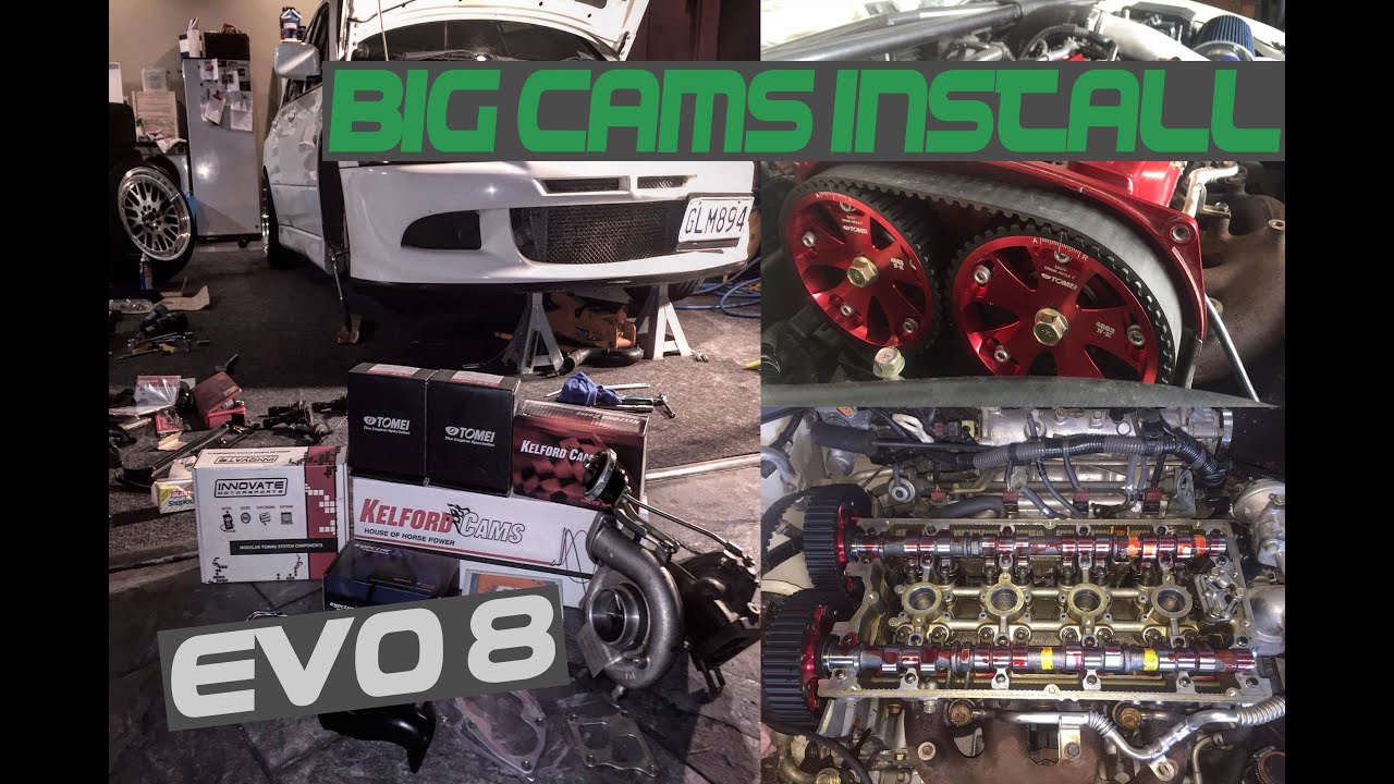 Evo 8 Build part 1 - Installing kelford 272 camshafts and valvesprings