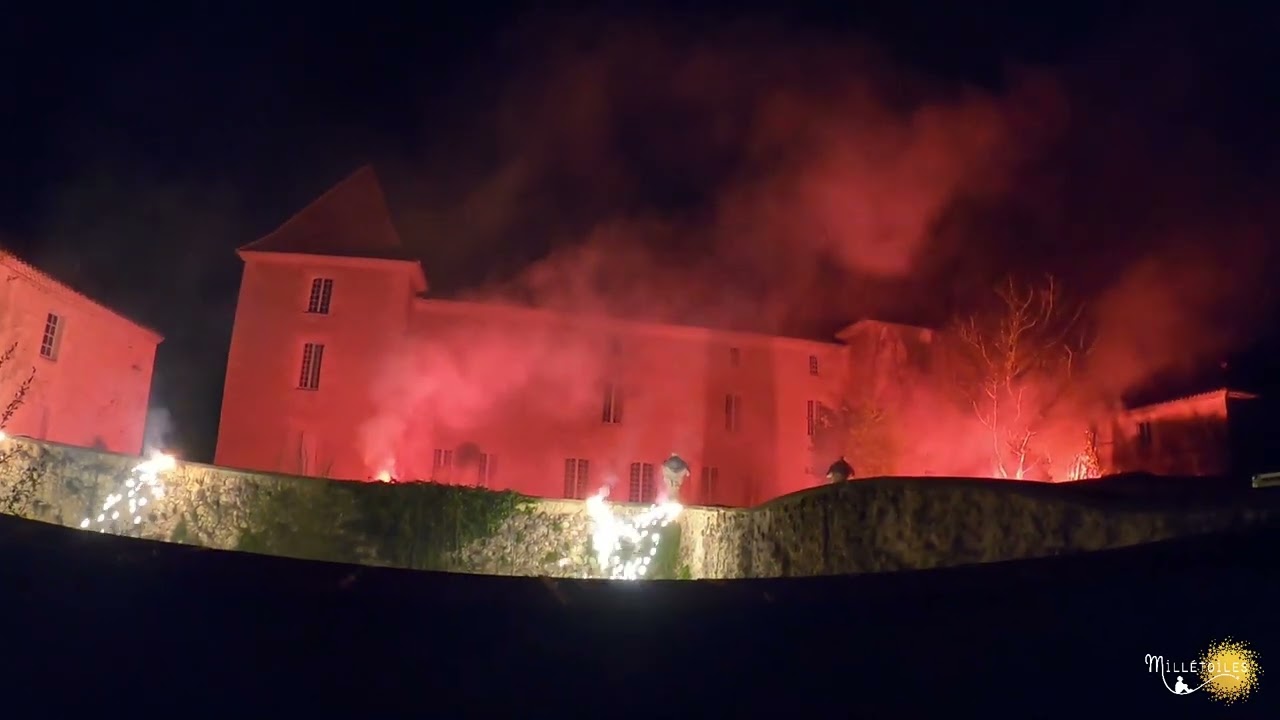 Feu d'artifice pour un mariage en Dordogne