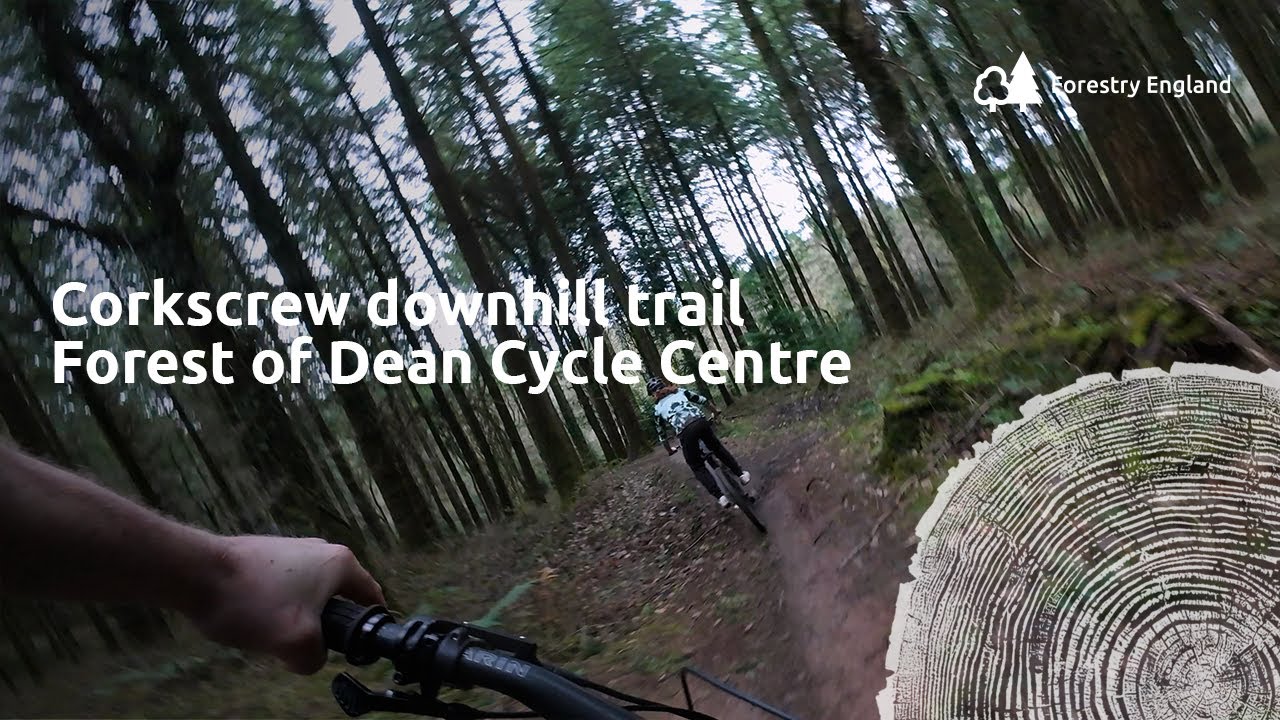 Corkscrew | black downhill mountain bike trail PoV | Forest of Dean cycle centre cycle