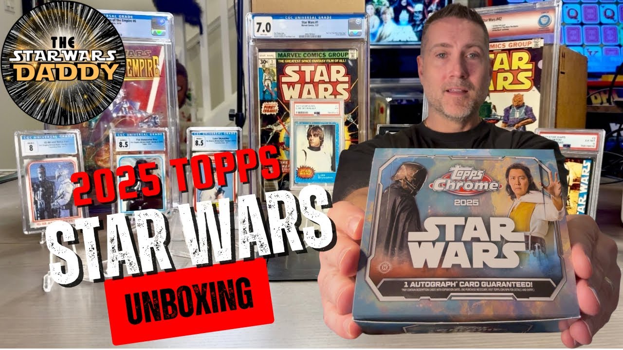 2025 Topps Chrome Star Wars Hobby Box Rip 🔥 Yoda, Cad Bane, Shock Trooper & Major Partagaz Auto!