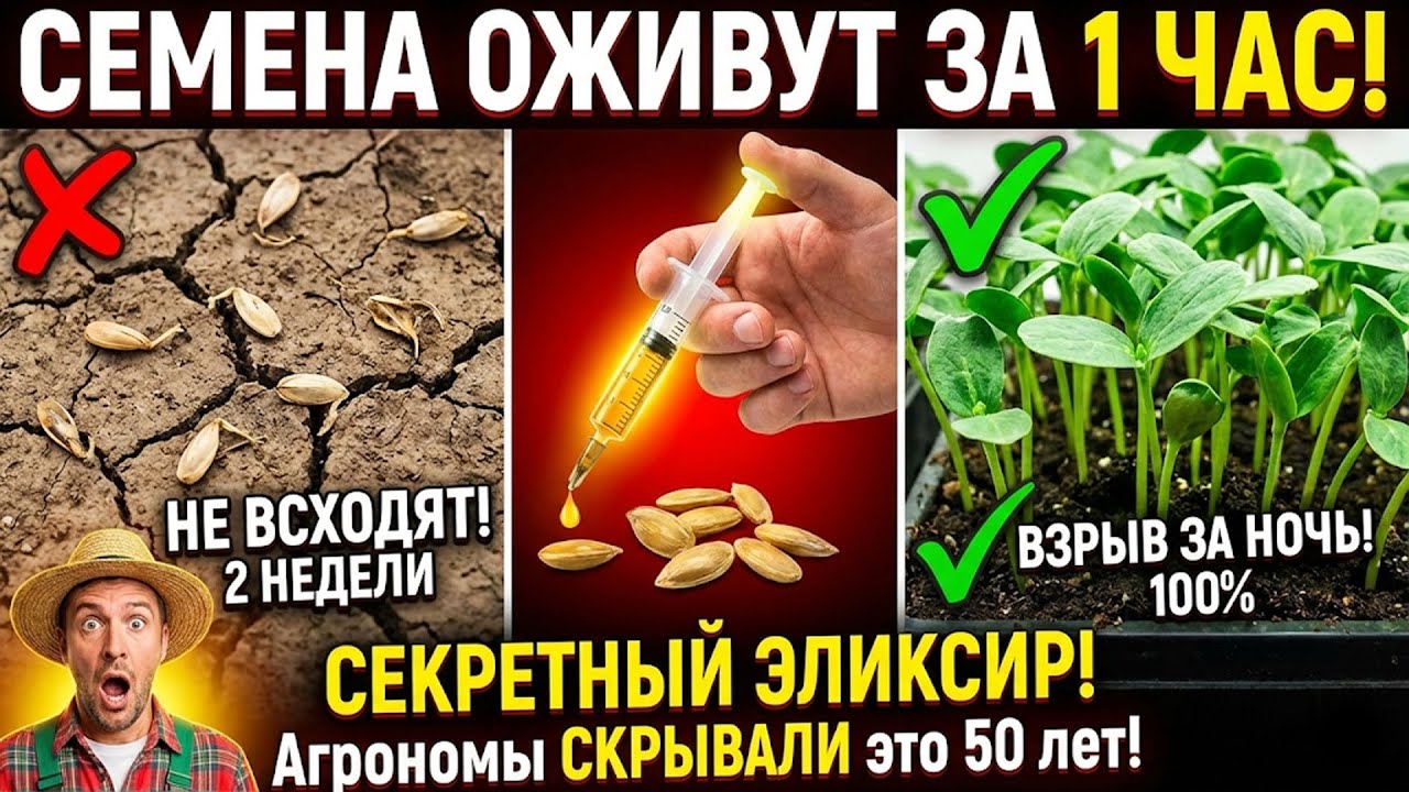 ДАЖЕ МЕРТВЫЕ СЕМЕНА ВЗОЙДУТ ЗА ЧАС! Секретный состав СССР: агрономы просто в ШОКЕ!