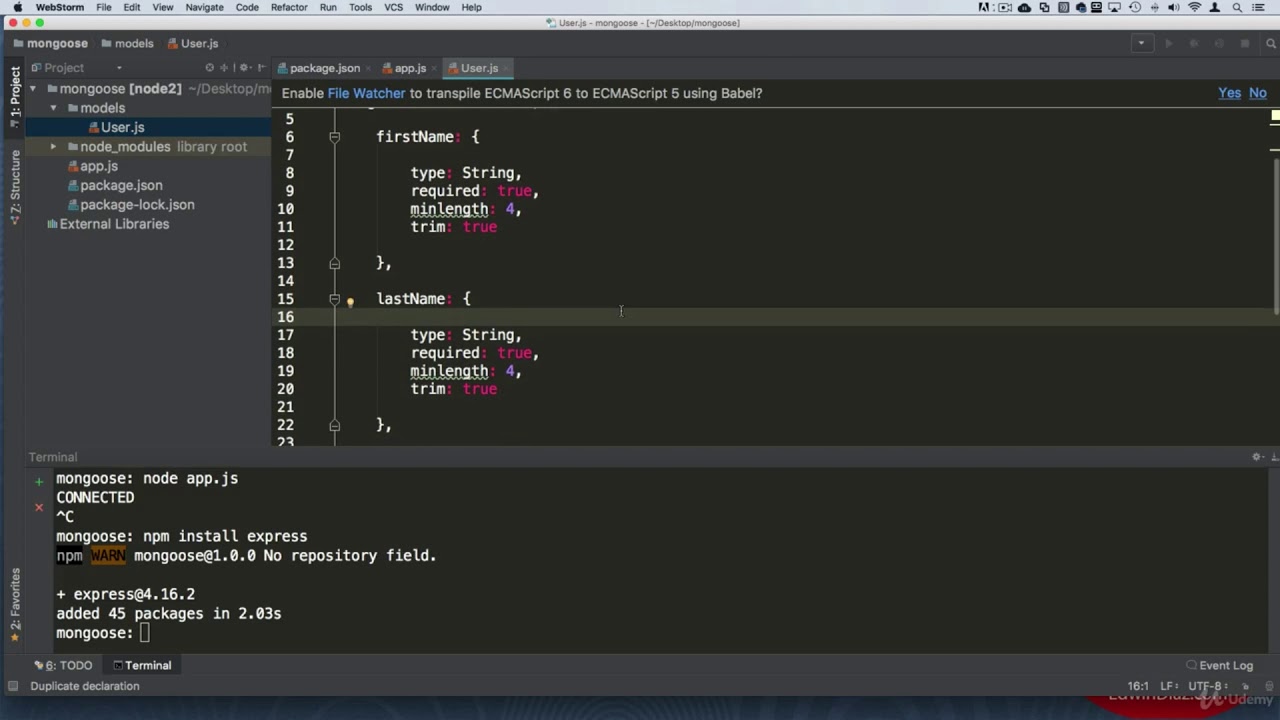 Database   How to use Mongoose   ODM . Node.js for Beginners.