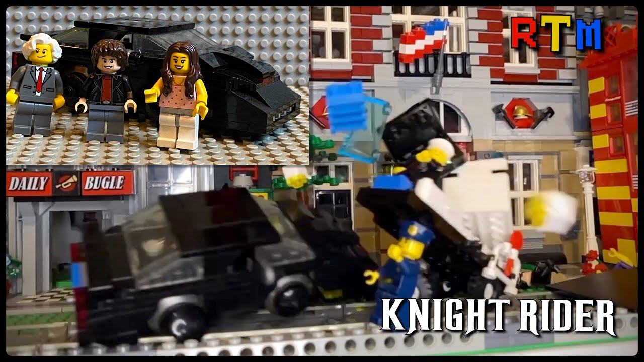 LEGO KITT from KNIGHT RIDER CAR CRASHES and MORE! 9v motor