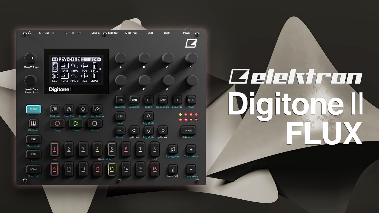 Elektron Digitone 2 Presets for Techno: FLUX Sound Pack