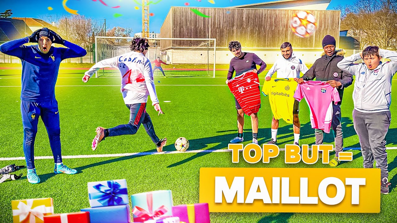 1 TOP BUT = 1 MEGA MAILLOT DE FOOT ! DEFI FOOTBALL TECHNIQUE