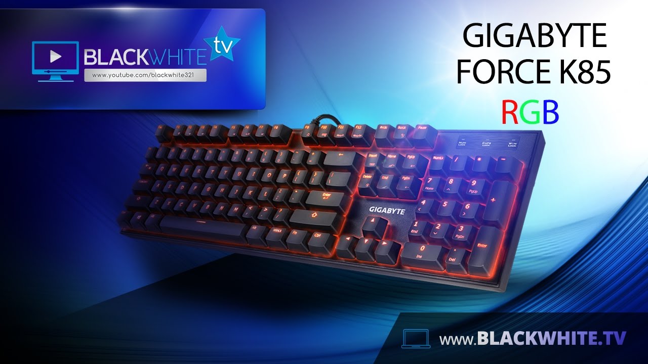 GIGABYTE  FORCE K85 - mechanik na czerwonych Kailh'ach - RGB