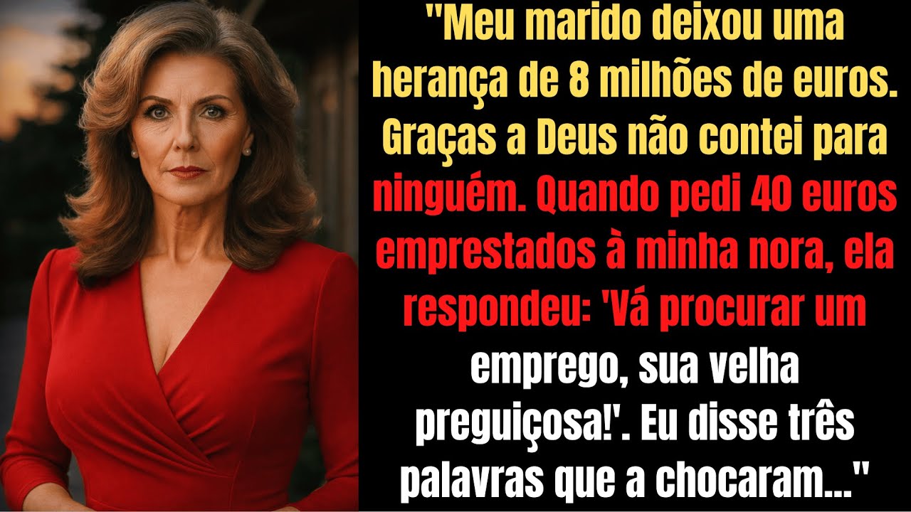 MEU MARIDO ME DEIXOU 8 MILHÕES EM SEGREDO E MINHA NORA ME CHAMOU DE "VELHA ENCOSTADA"