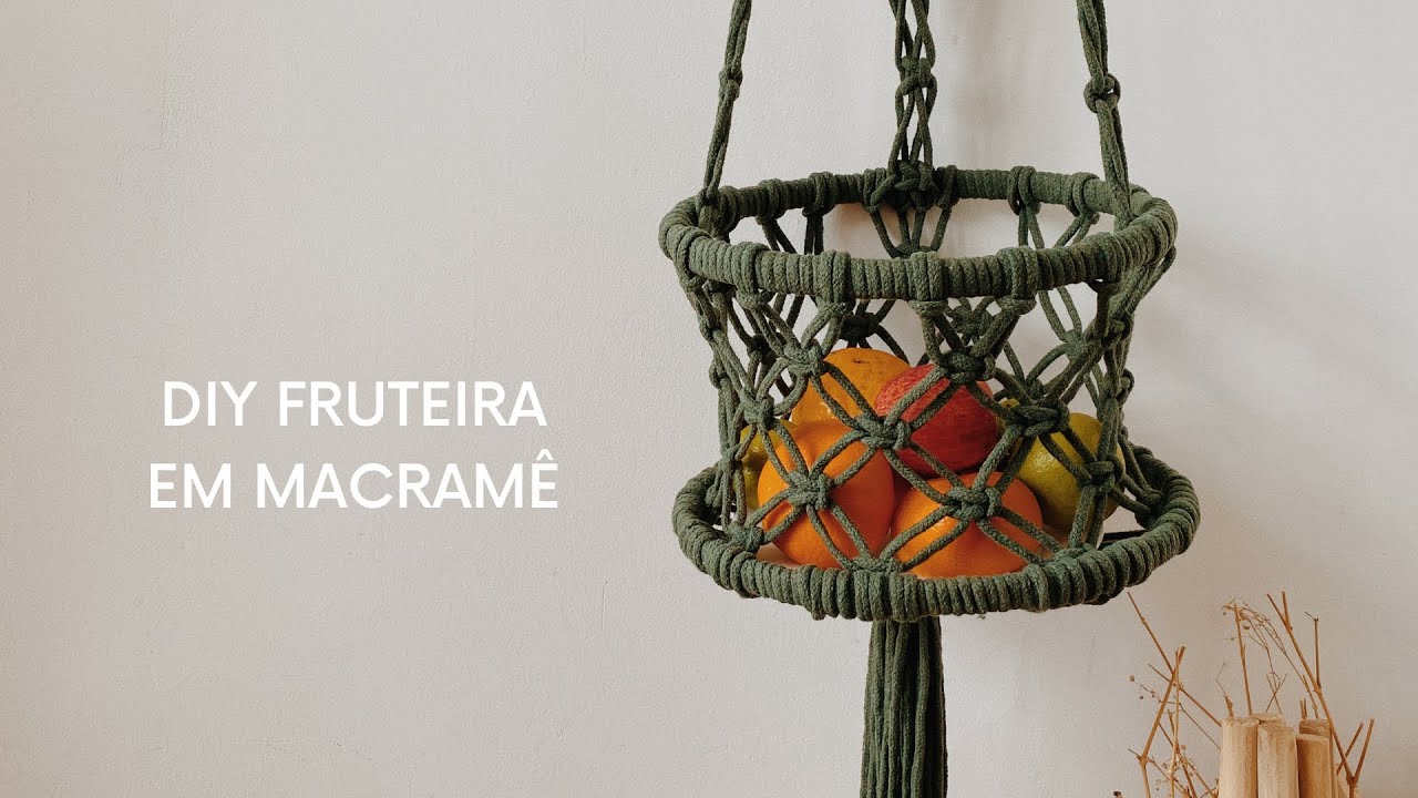 Faça você mesmo uma linda fruteira em macramê 🍂| #diy #macrame #façavocêmesmo