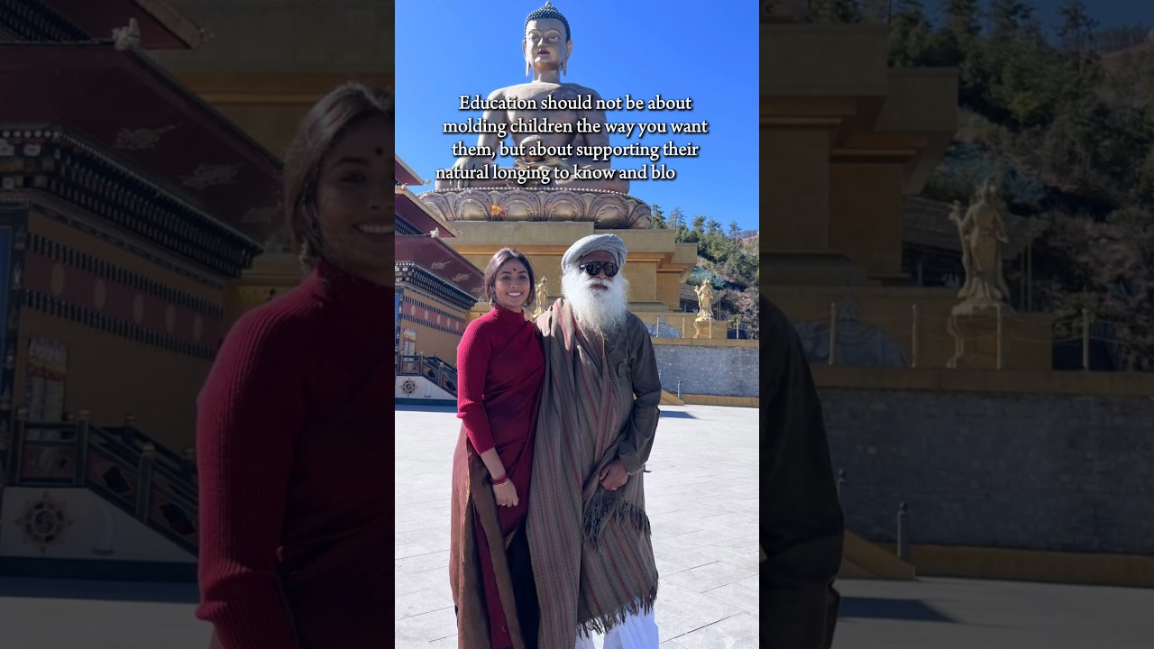 Sadhguru with His Daughter Radhe Jaggi in Bhutan ❤️ #Sadhguru #ishafoundation #parenting #daughter