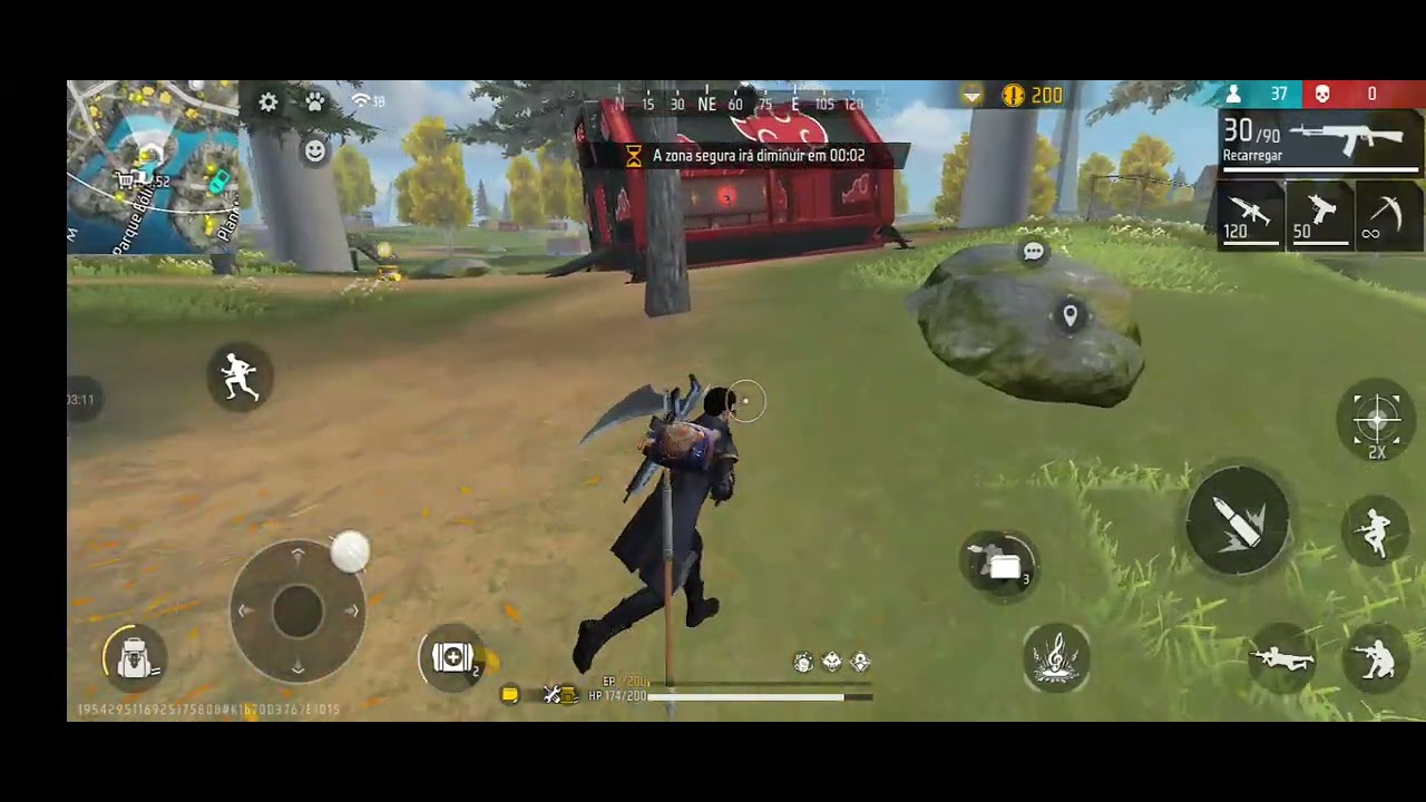 Uma batalha no free FIRE 