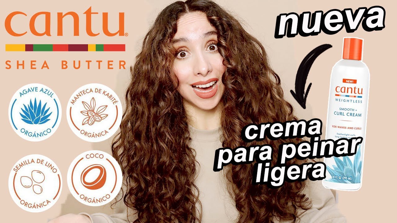 💥 Nueva Crema para Peinar Rizos Cantu Weightless 😱 Ligera y Perfecta para Rizos 💖