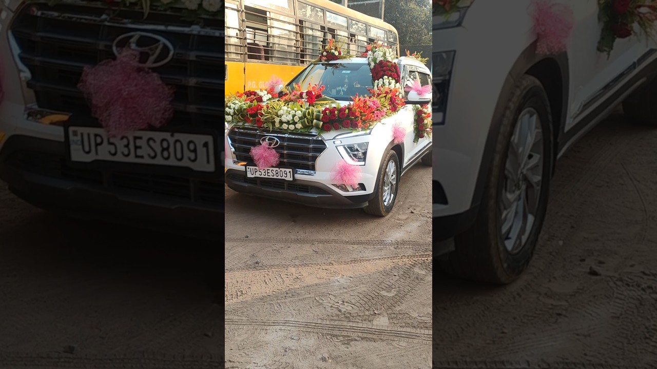 Creta, wedding car decoration , S model ,#cardecor #wedding  ,#event