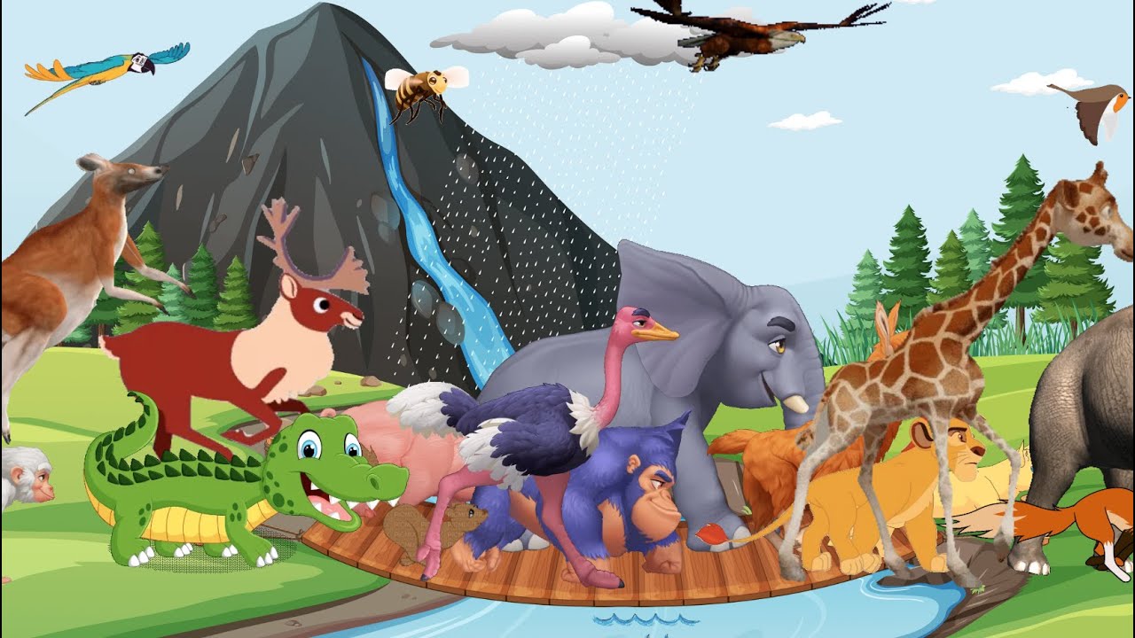 Animal Sounds Song 🎶 Fun Mountain Animal Sounds for Toddlers 🐾 Best Educational Learn Video for Kids