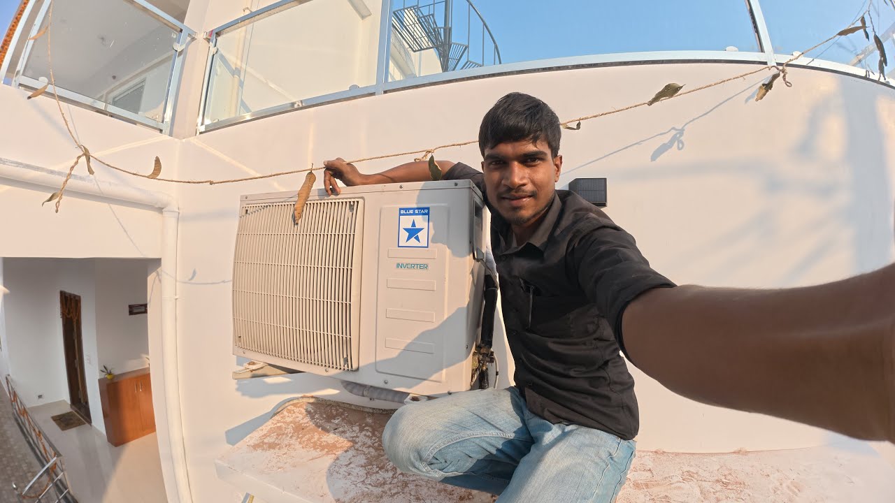 VLOG 128 || Blue Star ac re installation in Lalpur, Singheswar || Ehsan Shaikh 