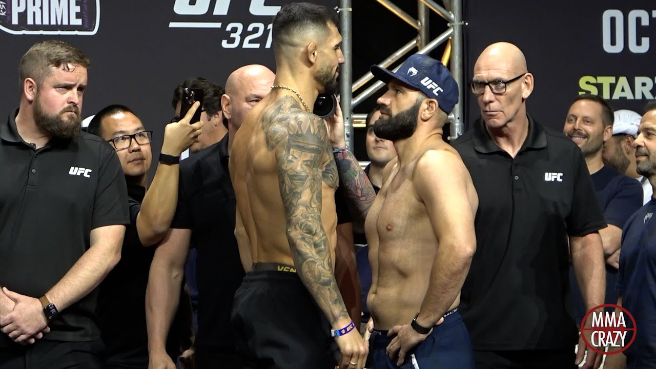 UFC 321: Aleksandar Rakic vs. Azamat Murzakanov weigh in Face off