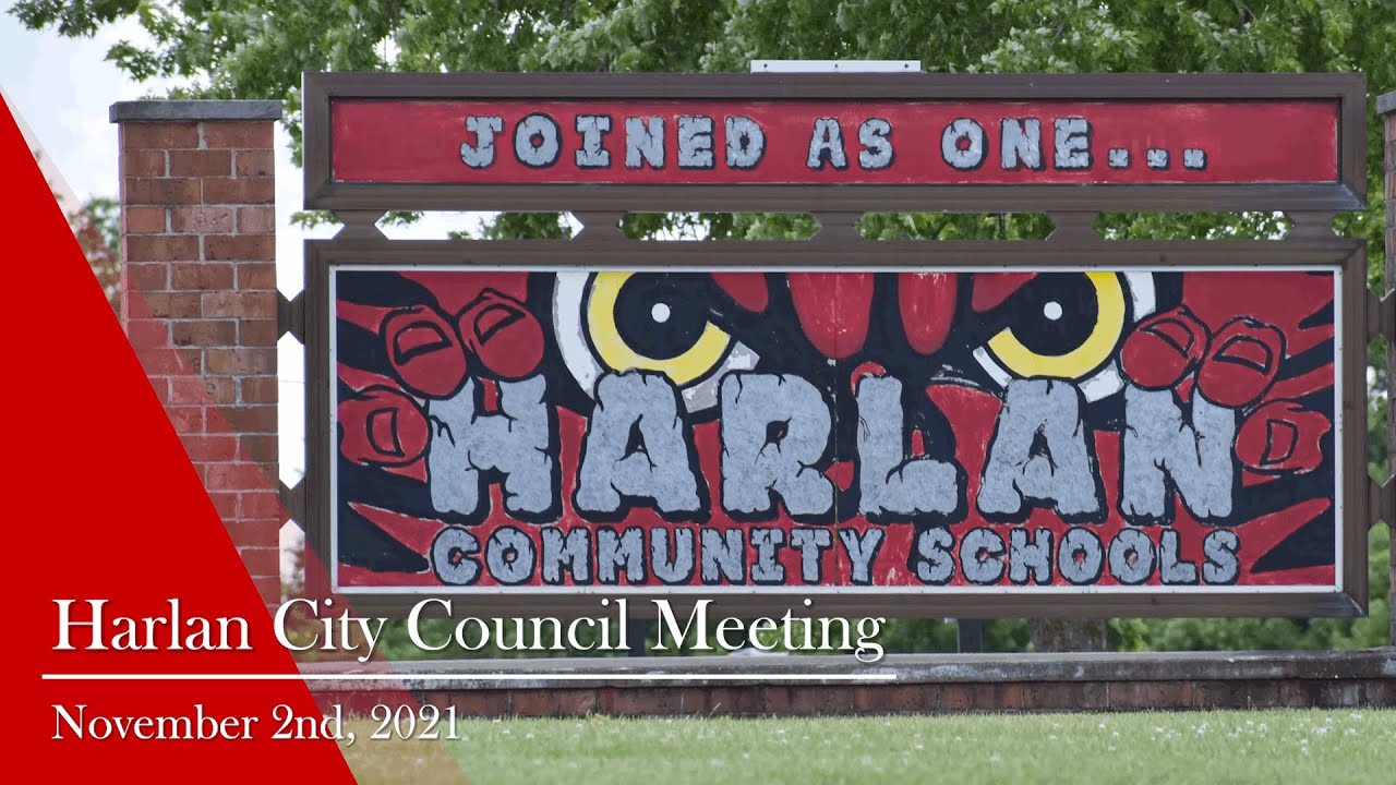 Harlan City Council Meeting - 11/2/21