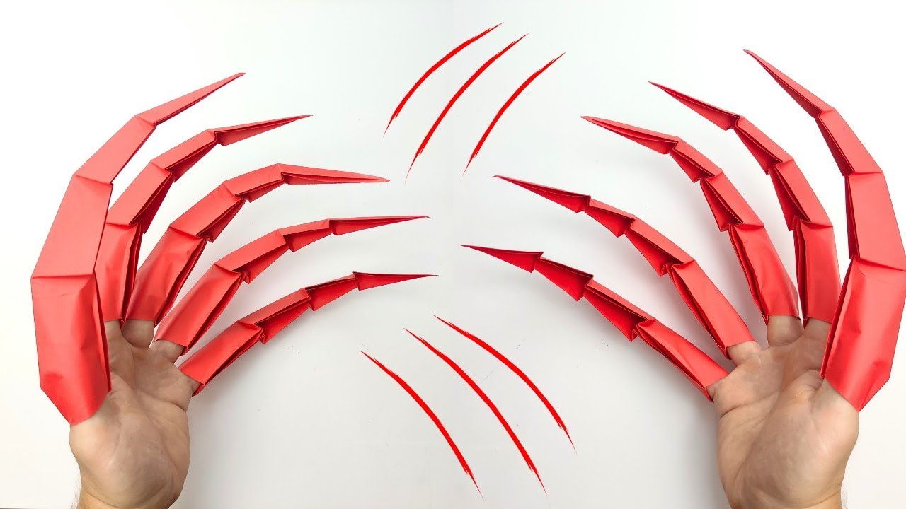 CREATE Your Own SCARY Origami Claws in 5 Minutes! BEST Halloween Decor