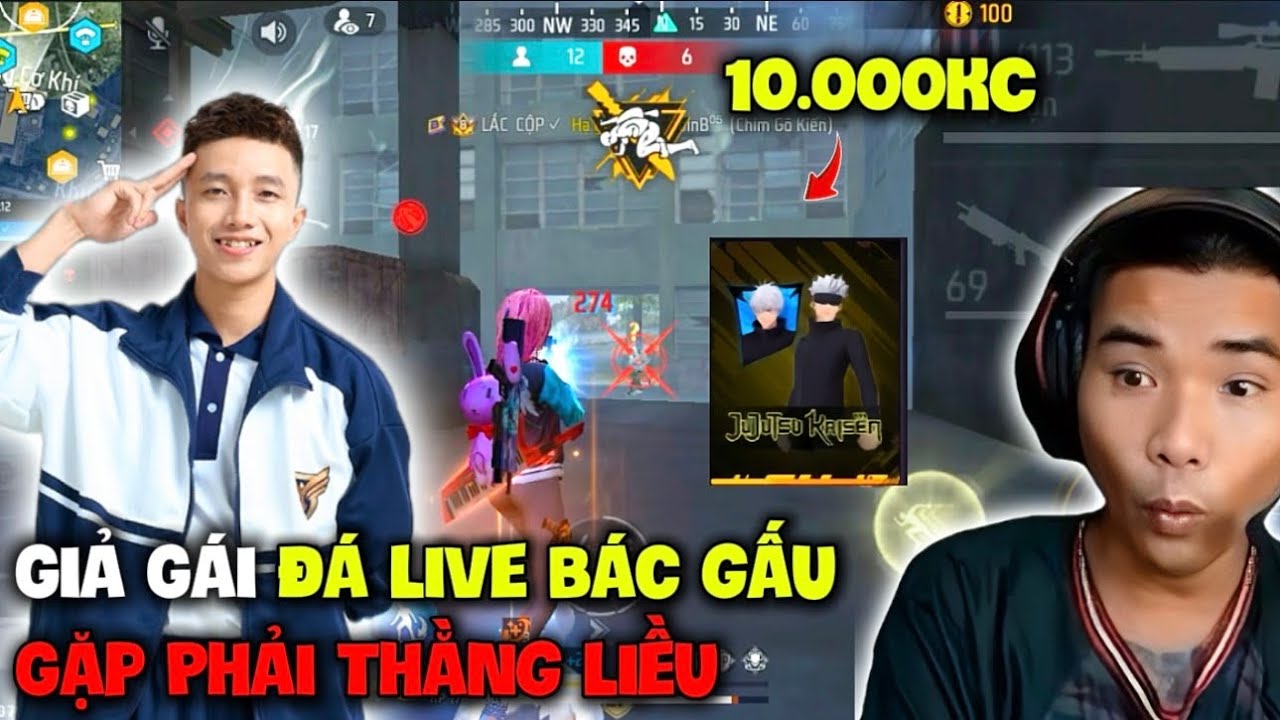 Trùm Móc Lốp Chi 10.000KC Săn Đồ GoJo Thử Thách “Giả Gái Đá Live Bác Gấu” Liệu Có Top 1 ???