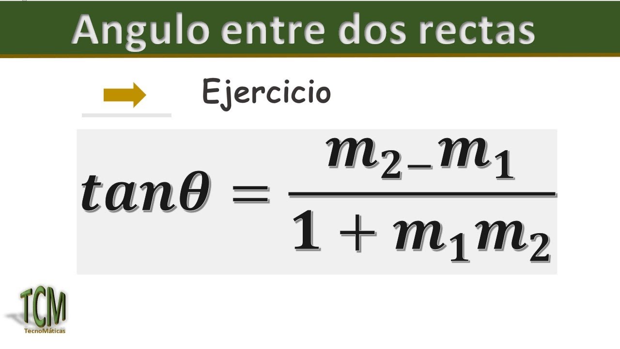 Angulo entre dos rectas | Ejemplo 1
