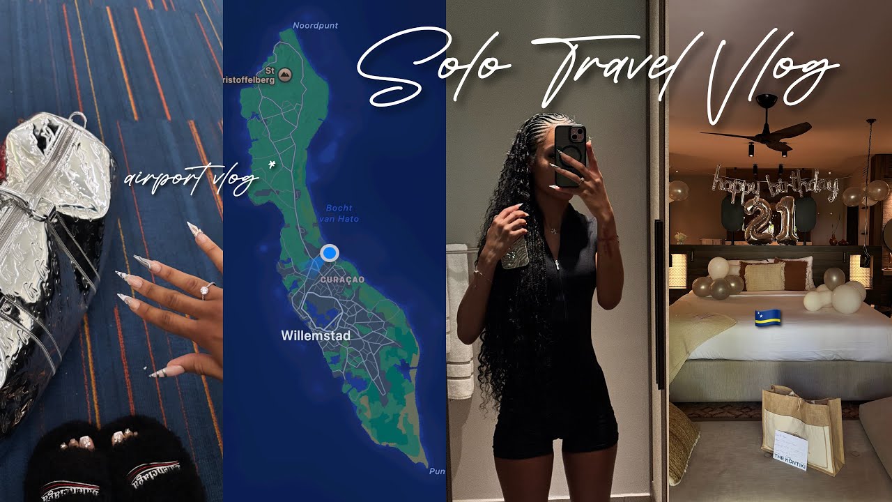 TRAVEL DAY VLOG ✈︎ solo traveling to CURAÇAO + airport vlog|| Gabriel’s Diary 