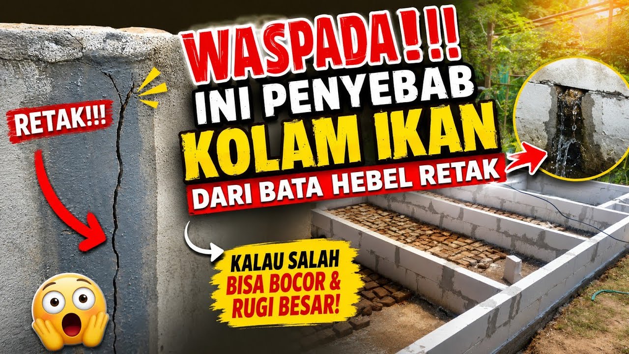 WASPADA!!! INI PENYEBAB KOLAM IKAN DARI BATA HEBEL RETAK @hasby_farm