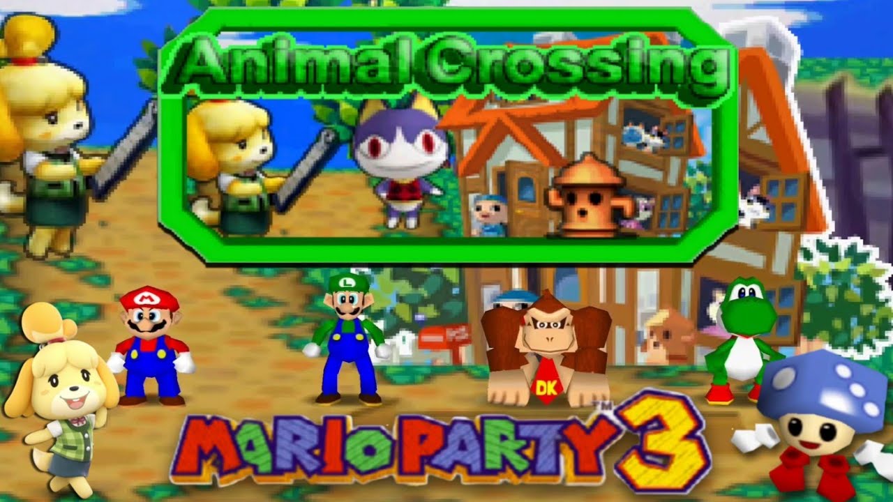 Animal Crossing!🐶 - Custom Board - Mario Party 3 (2 Player) - Multiplayer Gameplay - Mods