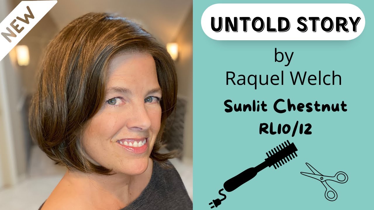 Untold Story by Raquel Welch in RL10/12 Sunlit Chestnut, Wig Review, How to Relax and Trim Flips