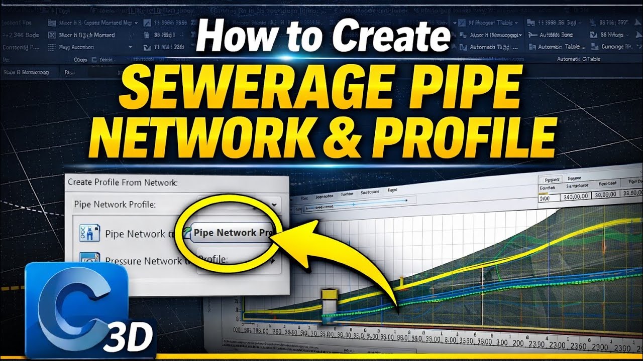 How to create Sewerage pipe network & profile in civil 3d Part 15 #autocadcivil3d