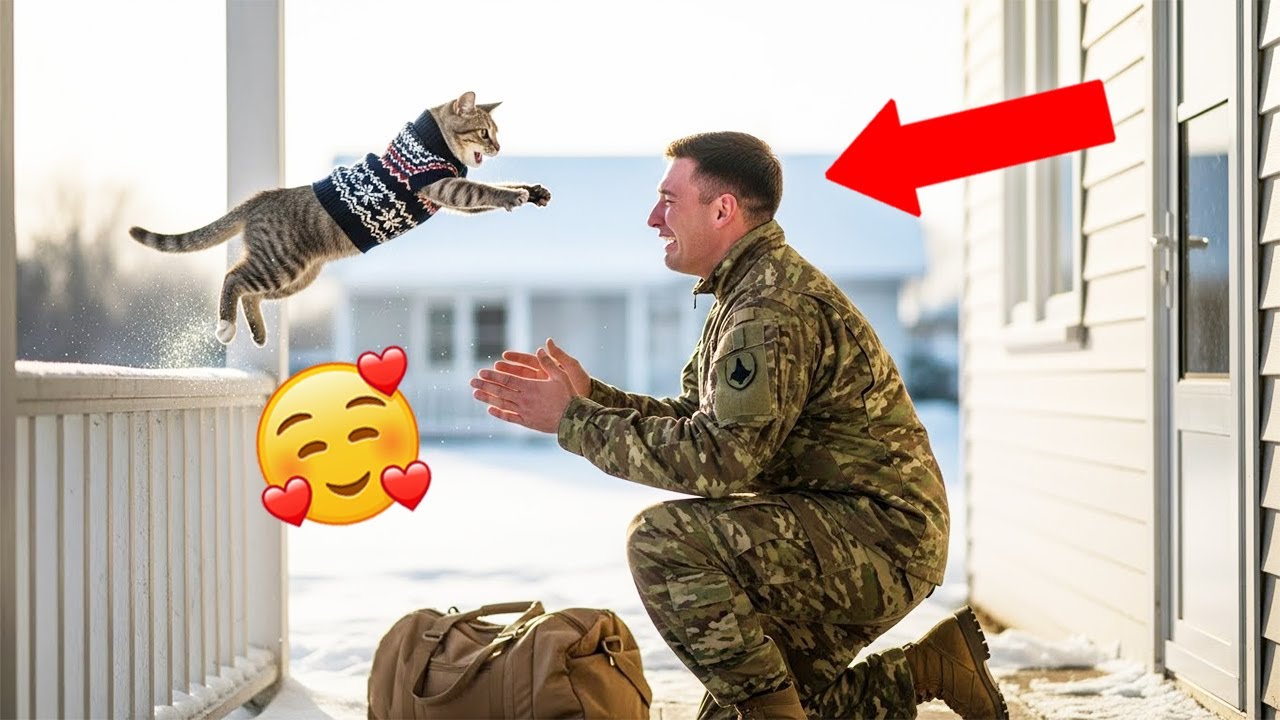 🥰 You Won't Believe How These Cats React to Their Returning Soldier Dad