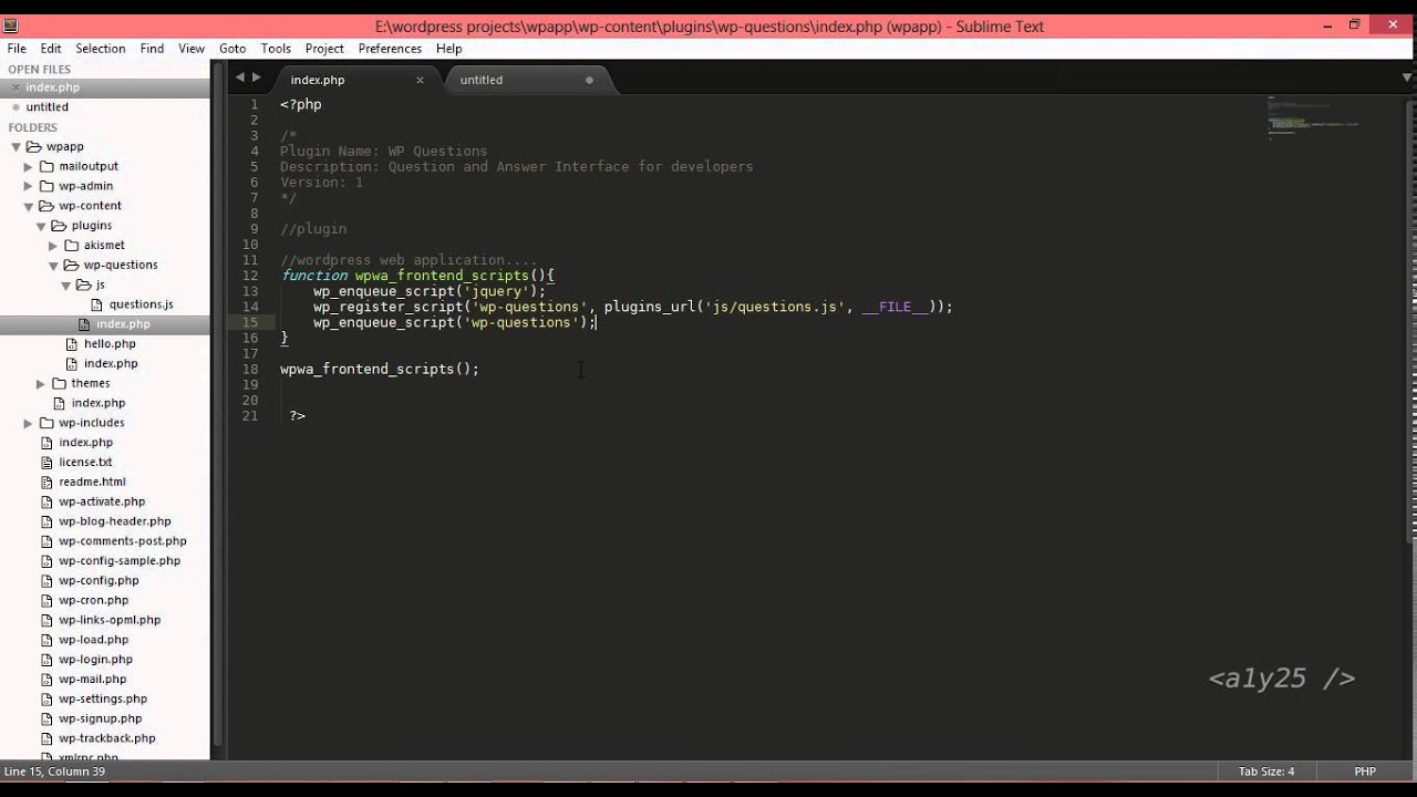 wordpress development - enqueue javascript and css for custom plugin