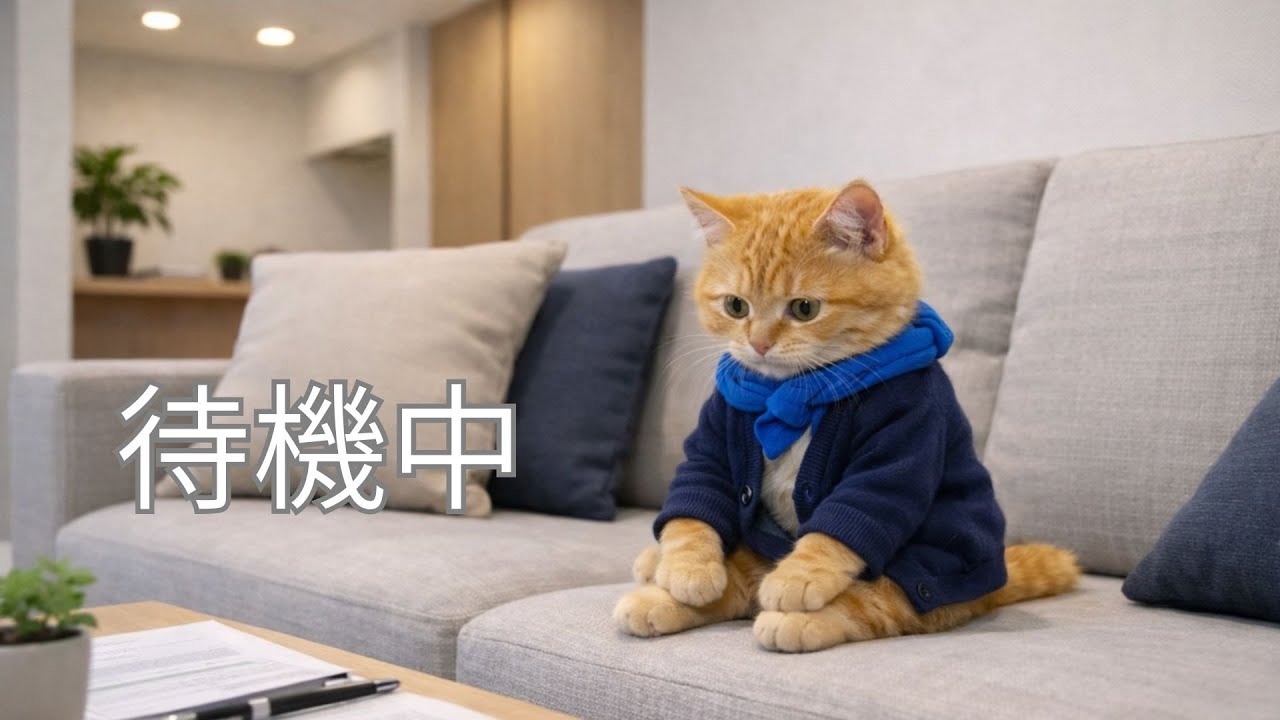 モデルルームで待機する子猫の一日