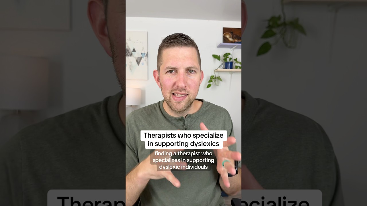 Therapists who specialize in supporting dyslexics #shorts