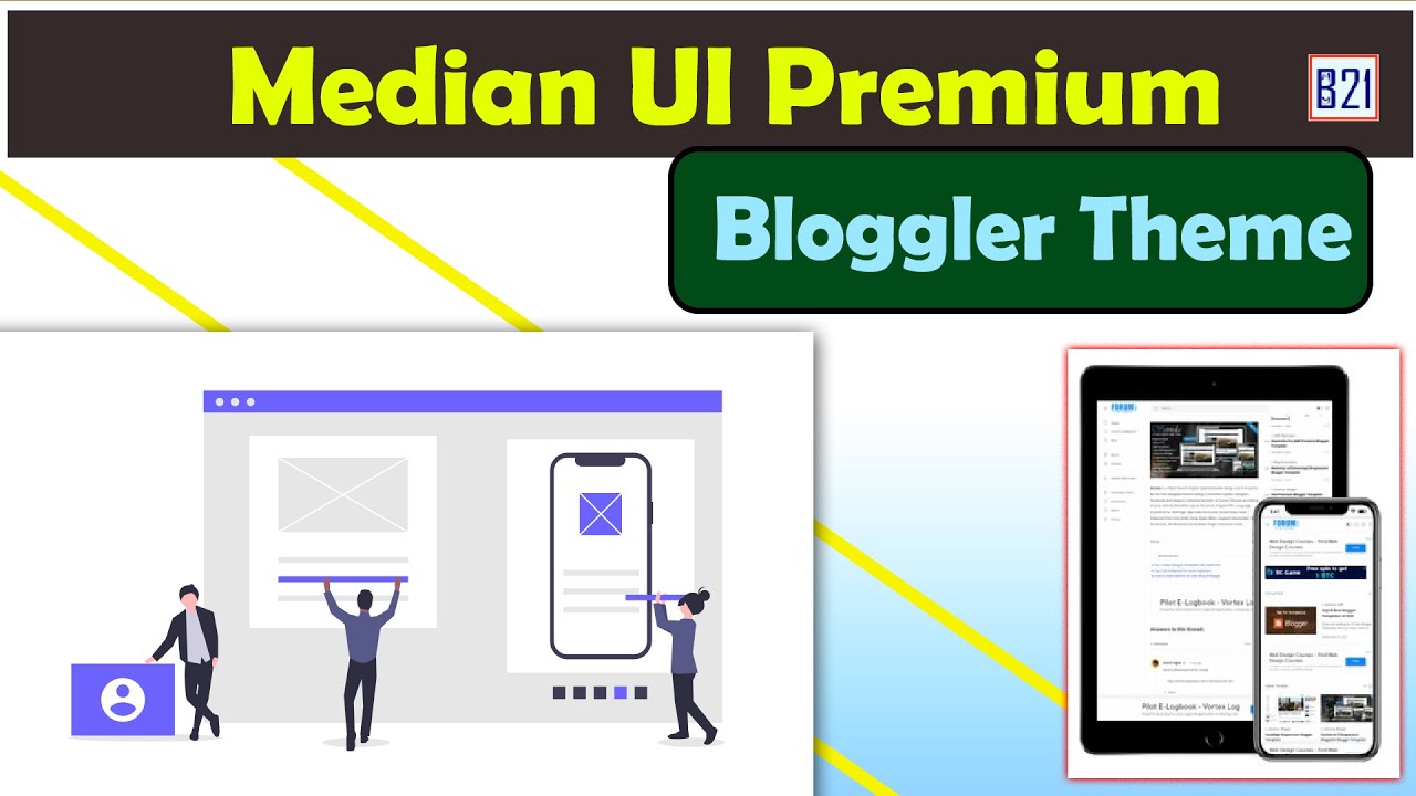 Bloggler Theme Median UI Premium | Popular UI Blogger template, | Blogger Theme | #blogger #theme