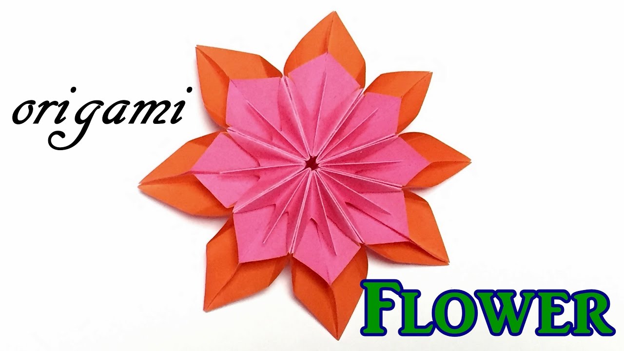 Awesome paper flower | origami modular flower tutorial easy but cool for beginners