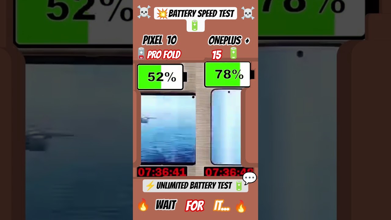 🔥💀 PIXEL 10 PRO FOLD VS ONEPLUS 15 BATTERY 🔋 TEST!!