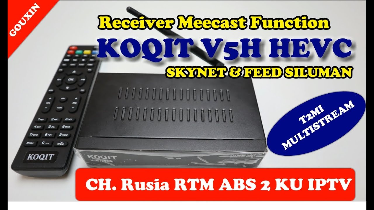 Receiver Koqit V5H MeecastTV Mendukung HEVC T2MI Multistream & Feed Siluman