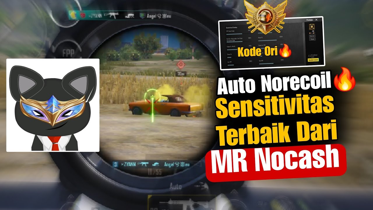 Sensitivitas Terbaik PUBG Mobile | Sensitivitas Nocash Terbaru 2026 + Kode Layout PUBG