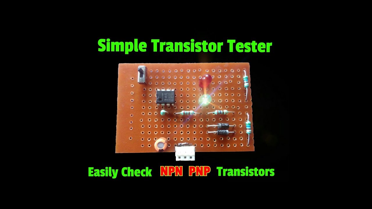 How To Make A Transistor Tester Circuit..Easily Check Any NPN Or PNP Transistors..Simple Circuit..
