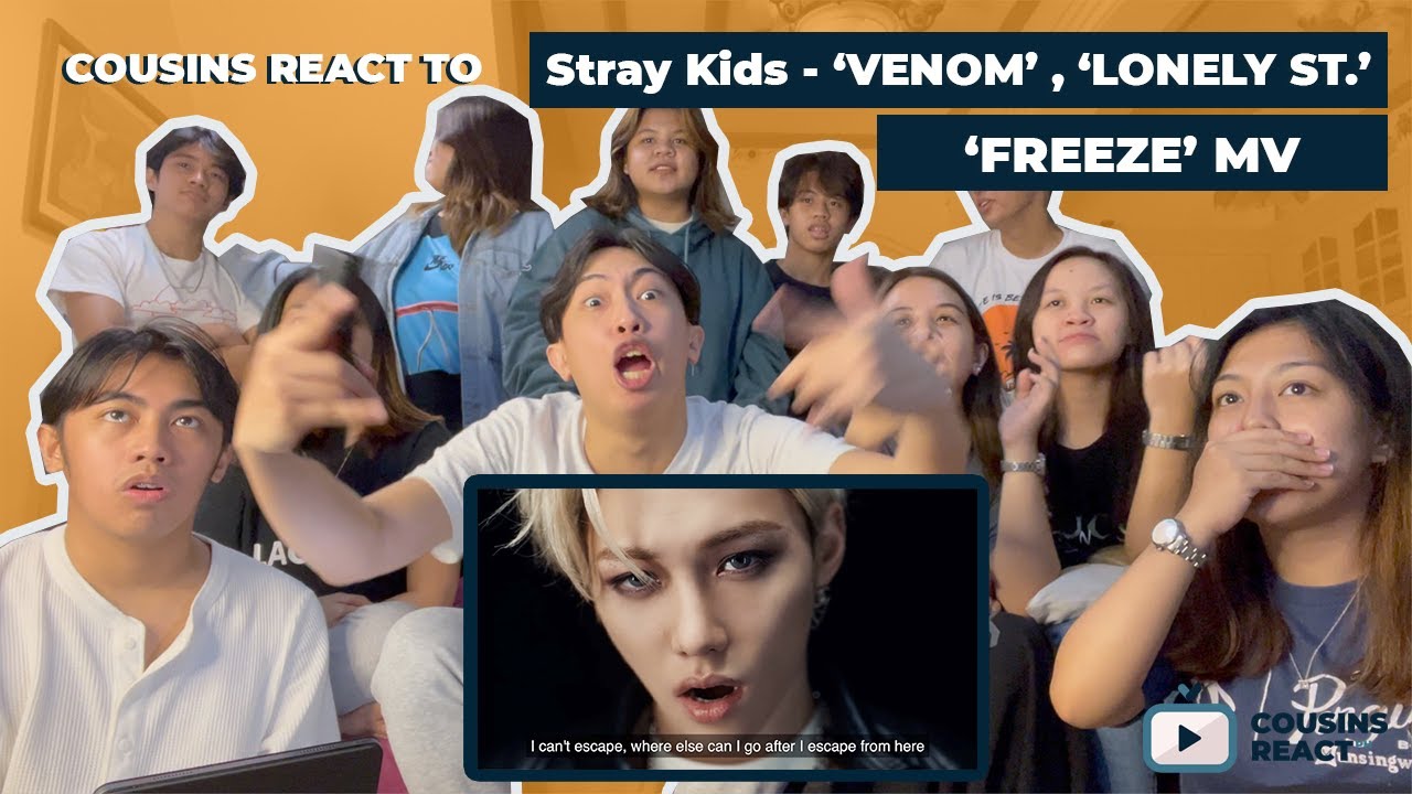 COUSINS REACT TO Stray Kids - 'VENOM,' 'LONELY ST.,' & 'FREEZE' MV
