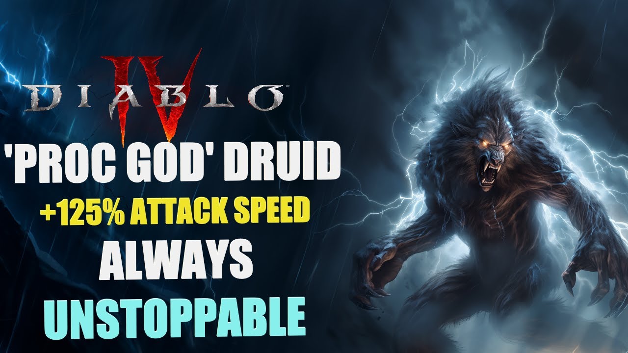 DIABLO 4 - DRUID BUILD GUIDE - LVL 100 GREAT STAFF OF THE CRONE MASS PROC DRUID - SO FUN - SEASON 1