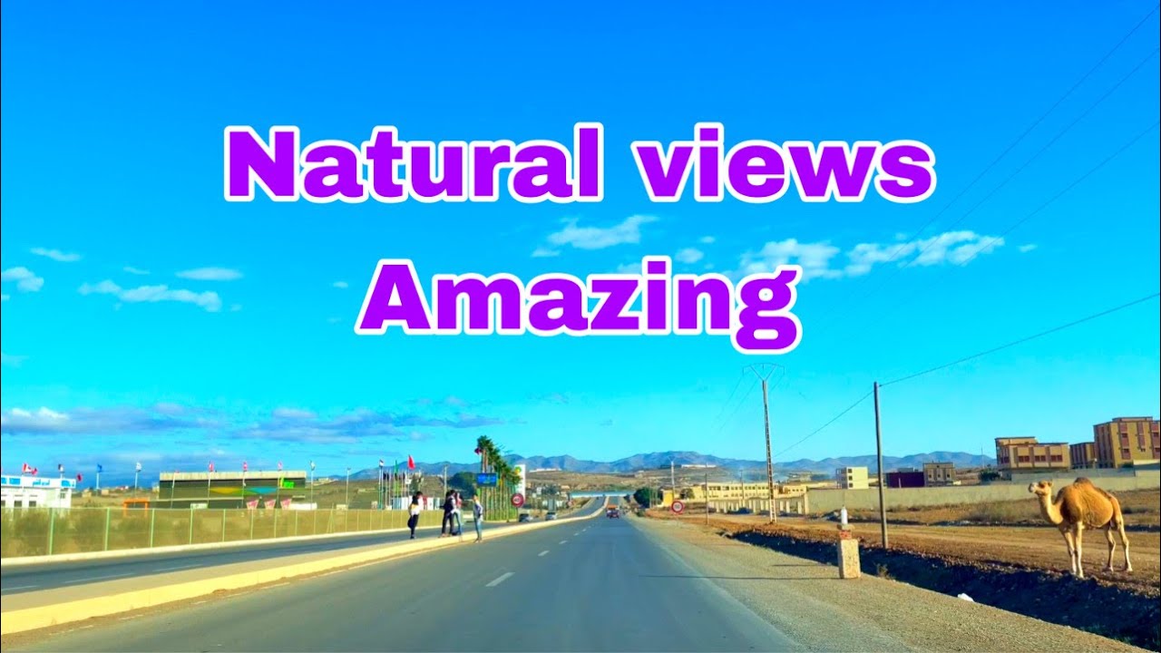 Driving from Selouane to Zaio Morocco Africa, music Person Walking | video 4K HDR 60fps