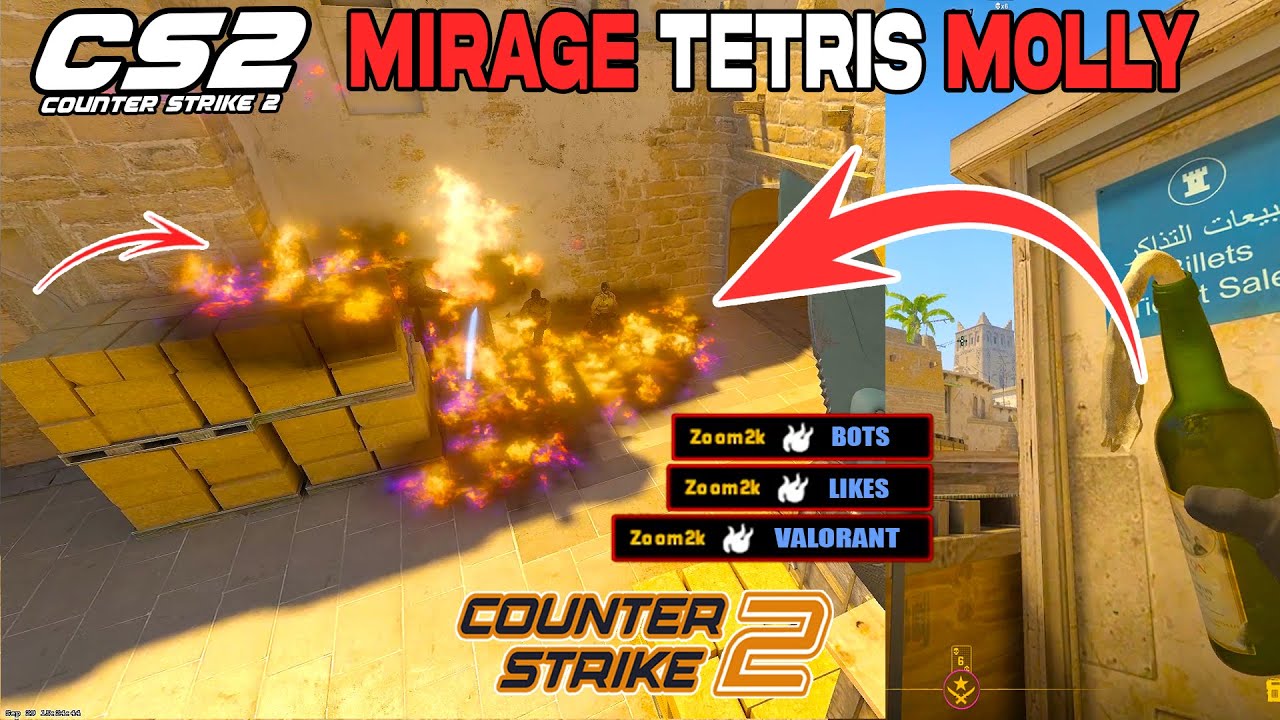 UseFul A TETRIS Molly In CS2 Mirage #cs2