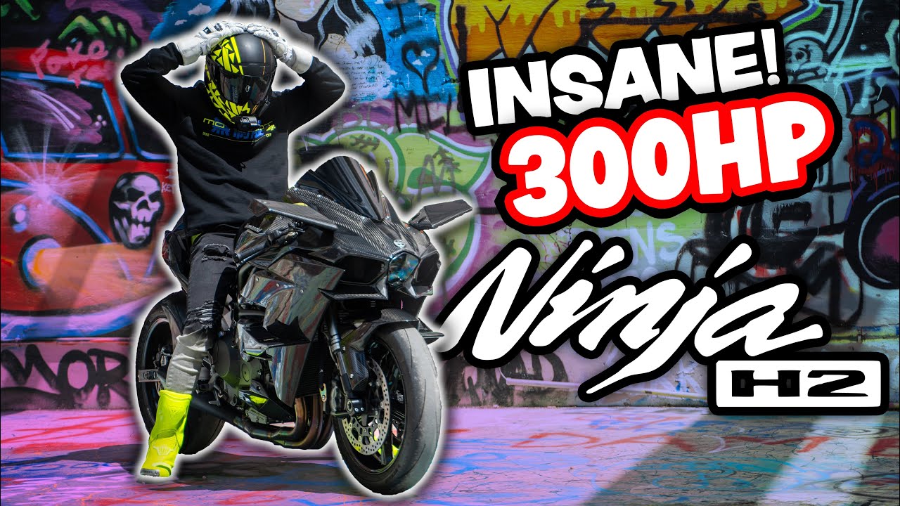 БЕЗУМНАЯ первая поездка на 300-сильном Ninja H2!!