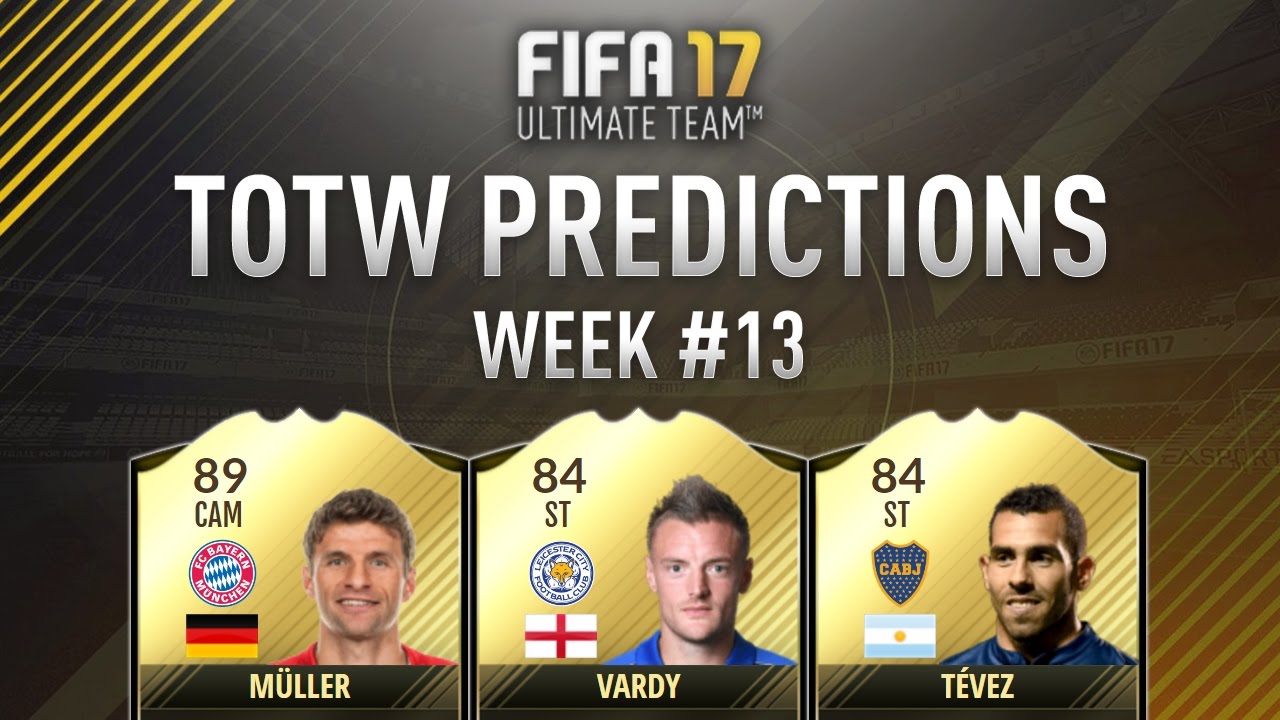 Fifa 17 TOTW Predictions #13 Ft. IF Vardy, IF Tevez, SIF Muller, SIF Mertens & More!