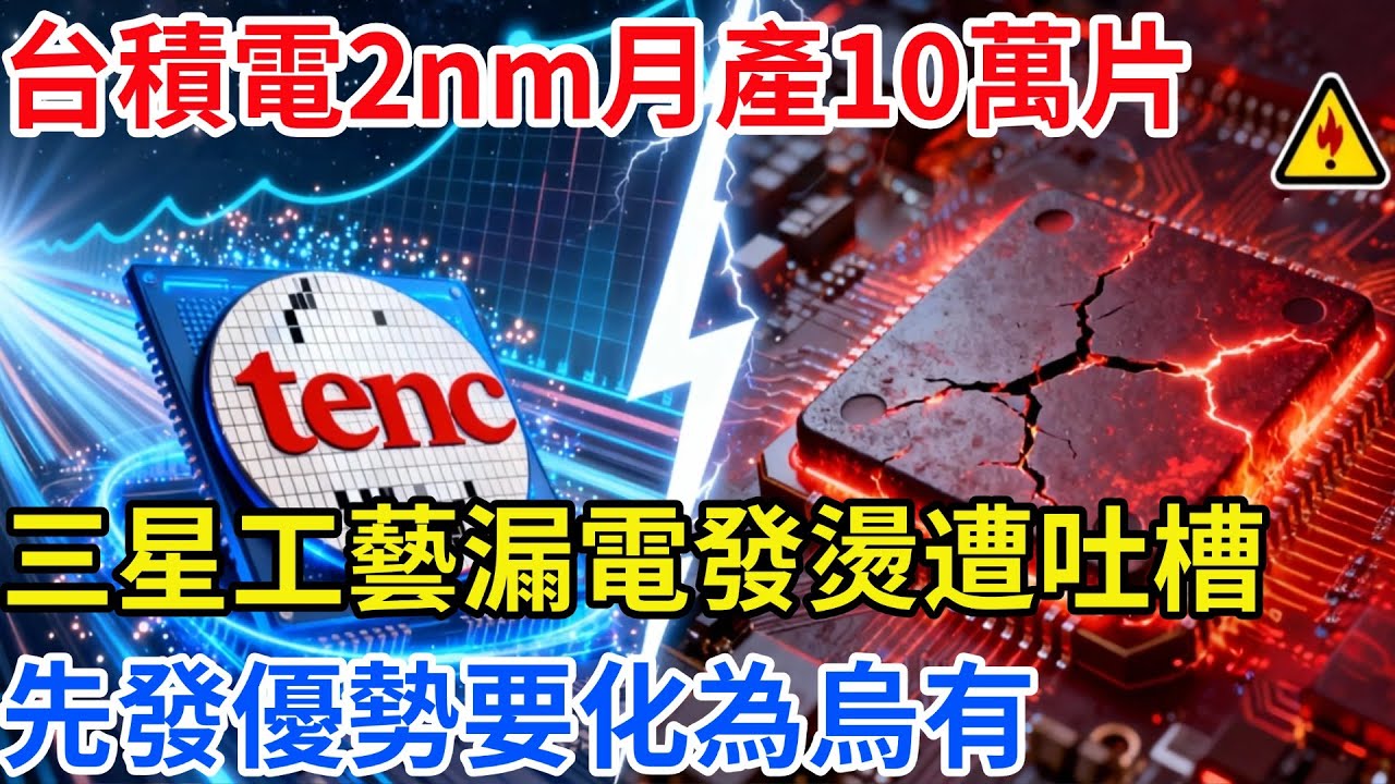 殺瘋了！台積電2nm月產10萬片霸榜，三星工藝漏電發燙遭吐槽，先發優勢要化為烏有？【匠行強國】#工程#科技#中國基建#科普#高鐵#芯片 #全球趨勢新聞#科技#熱門