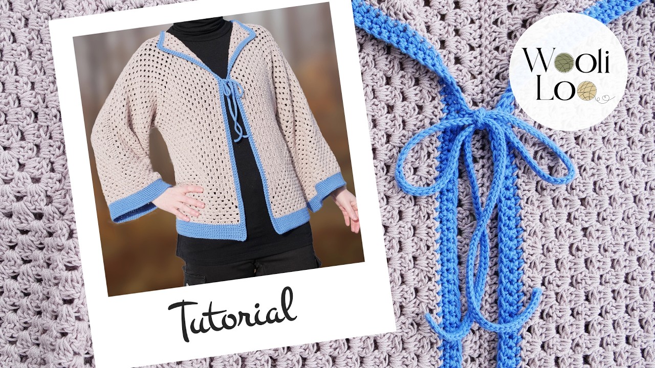 Hexagon Cardigan Häkeln im Granny Muster - Häkelanleitung |  WooliLoo
