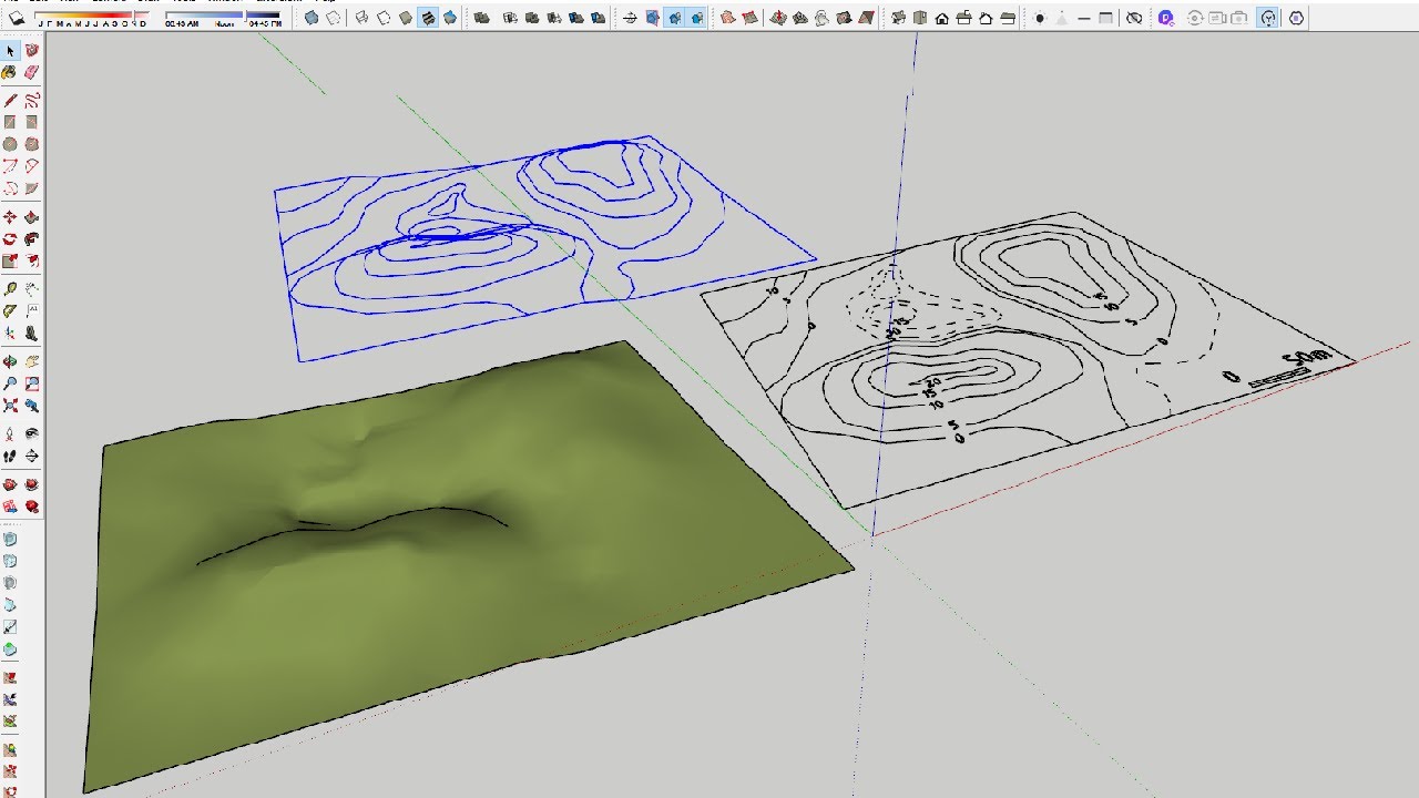 SketchUp Tutorial: Landscape modeling using topographic maps